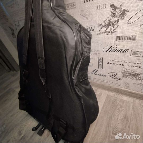 Чехол для гитары плотный+струны+каподастр