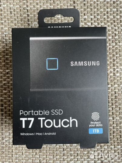 SSD Samsung T7 Touch 1TB,1050мб/с Type-C, NEW