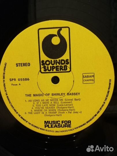 Пластинки альбомы Shirley Bassey 2