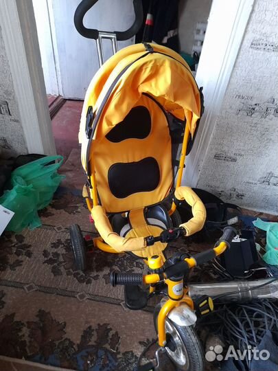 Велосипед коляска с ручкой