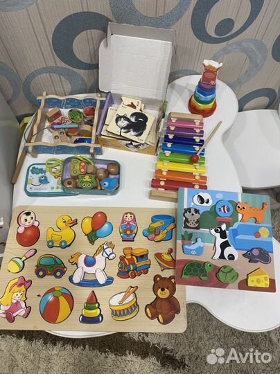 Развивающие деревянные игрушки пакетом