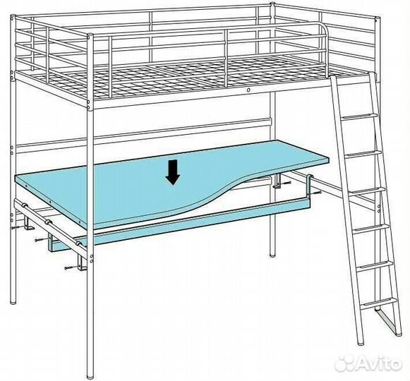 Кровать чердак IKEA бу