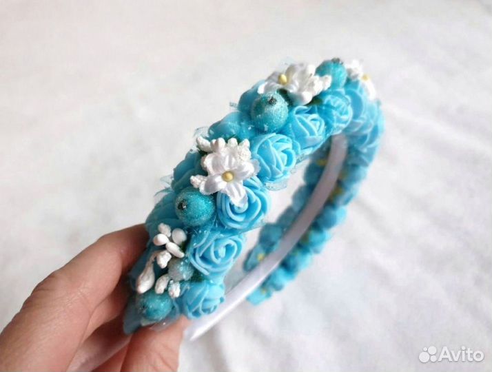 Ободок из цветов ручной работы Летний ободок