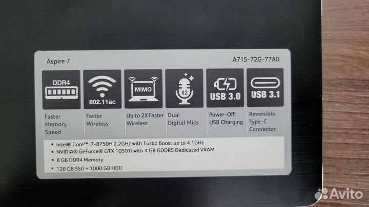 Игровой ноутбук aser aspire 7