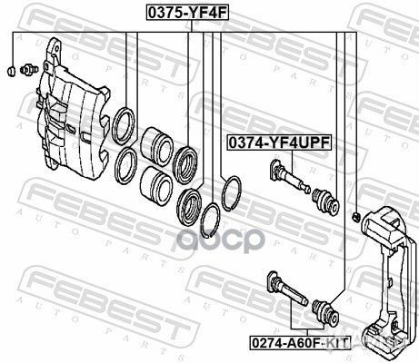 Ремкомплект суппорта переднего 0375-YF4F 0375-Y