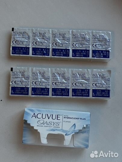 Линзы контактные acuvue oasys -3.75