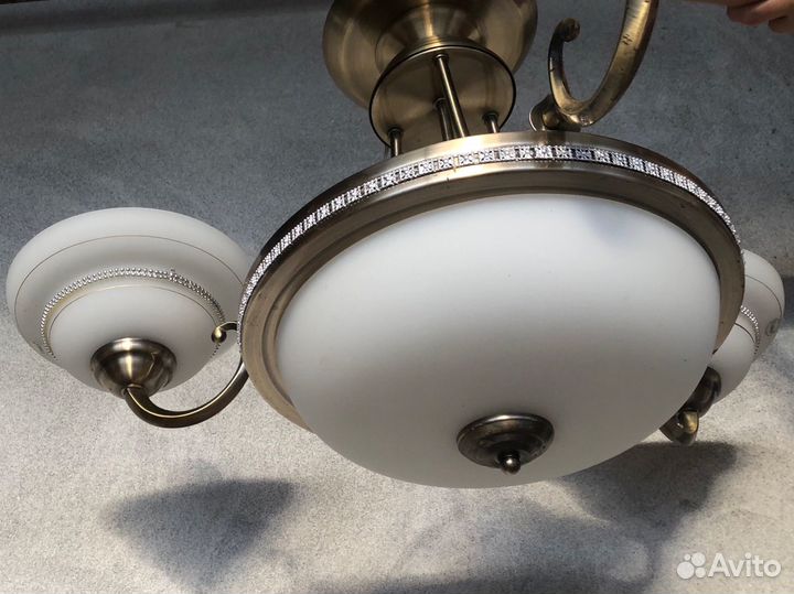 Люстра потолочная бу хрустальная