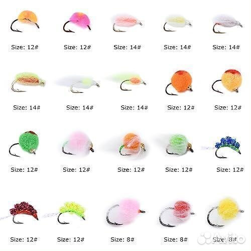 Сухая мушка Goture. 48 шт с сумкой