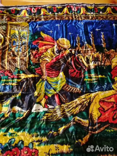 Скатерть плюшевая винтажная