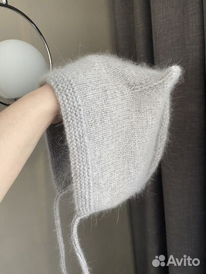 Шапка женская вязаная из пуха норки