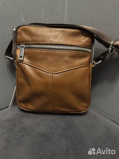 Мужская сумка через плечо кожа