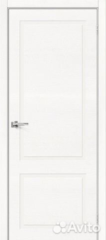 Межкомнатная дверь неоклассик-12.H, глухая, Whitey