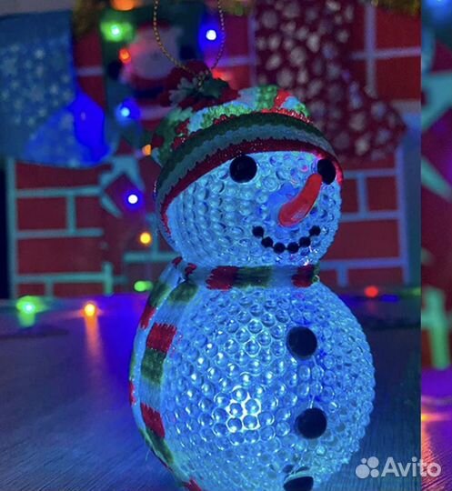 Елочные игрушки светящиеся