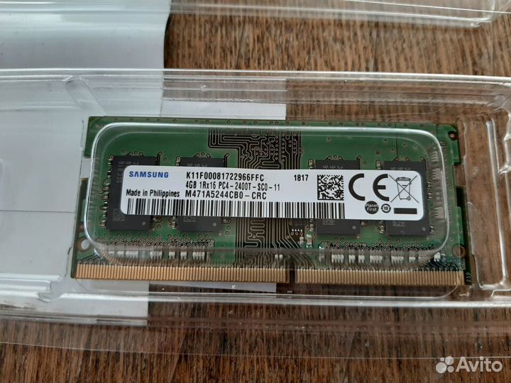 4Gb DDR4 SO-Dimm 2400MHz память для ноутбука
