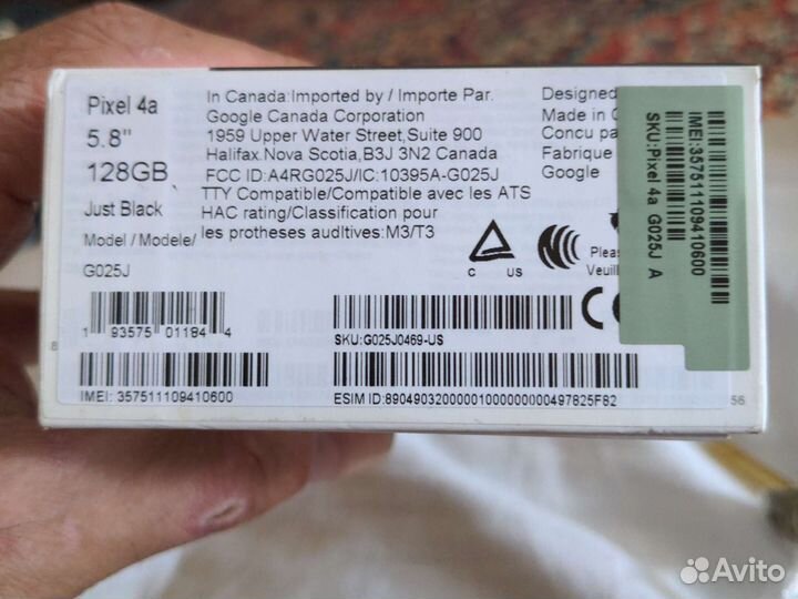 Запечатан Google pixel 4a
