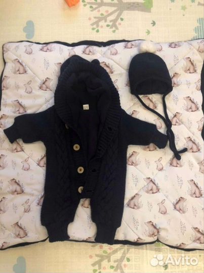 Вязанный комплект на выписку осень зима