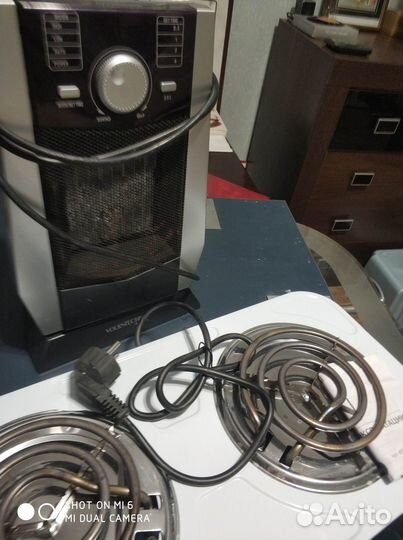 Настольная эл.плита 2-х конфорочная и обогреватель