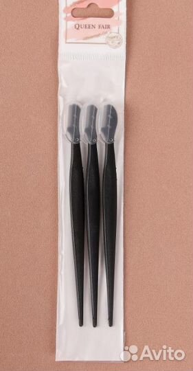 Набор бритв для коррекции бровей, с колпачком, 12