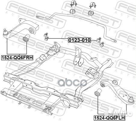 Рычаг передний нижний правый 1524-QQ6FRH Febest