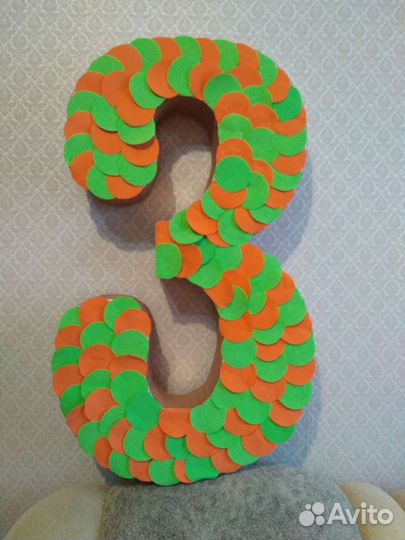 Обьемные цифрыдля мальчика и девочки