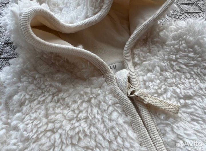 Плюшевая куртка тедди для новорожденного hm 50