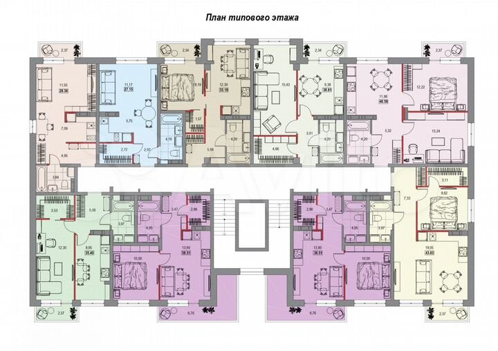 2-к. квартира, 48,6 м², 7/8 эт.