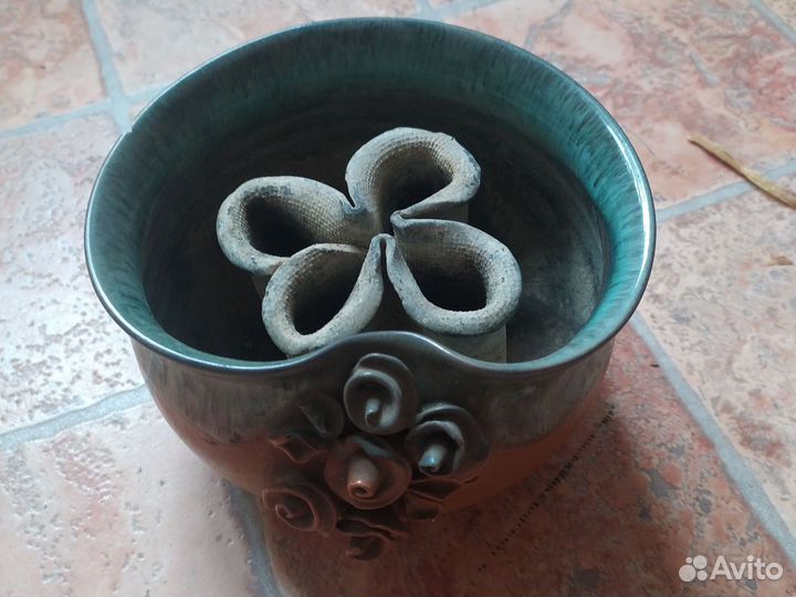 Горшок керамический винтажная ваза