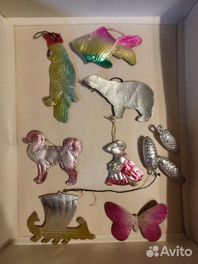 Ёлочные игрушки СССР картонаж