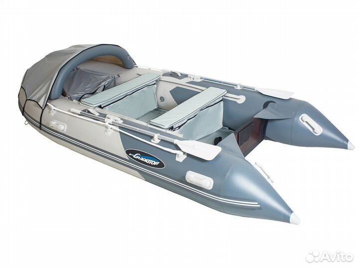 Лодка пвх Gladiator D370AL светло/темно-серый