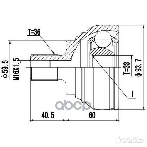 Шрус Наружный Z87475R Zikmar