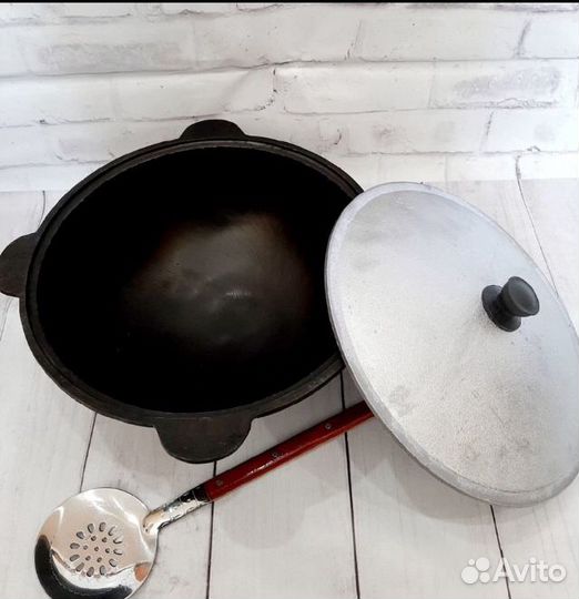 Казан чугунный узбекский 8 литров