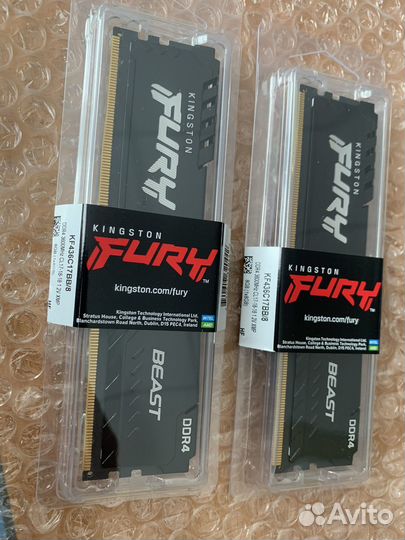 Оперативная память Kingston fury ddr4 16gb 3600