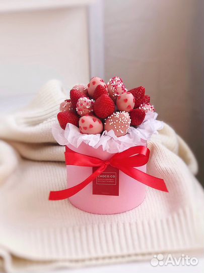 Клубника в шоколаде, букет из клубники