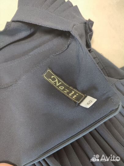 Школьный сарафан xxs-xs темно синий