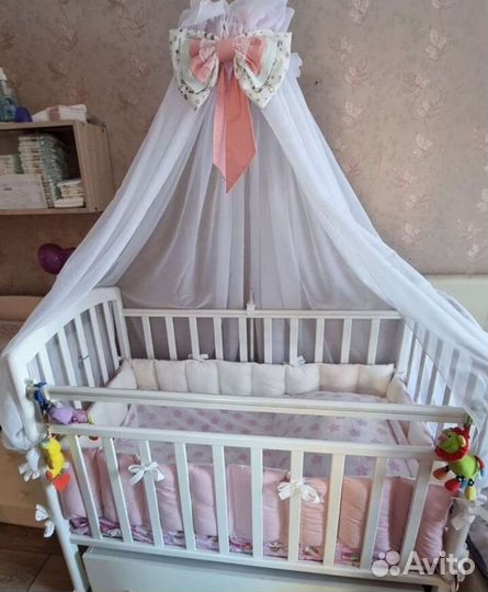 Балдахин и бортики в кроватку