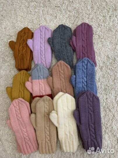 Варежки вязаные