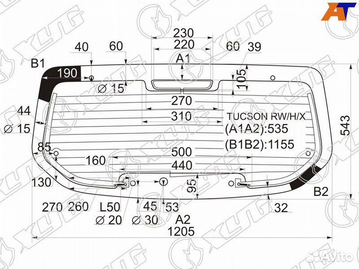 Лобовое стекло на Hyundai Tucson 04-10г