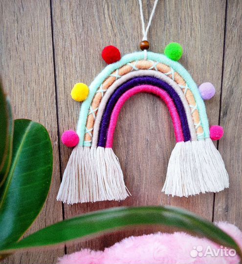 Декоративное панно радуга, подвеска интерьерная