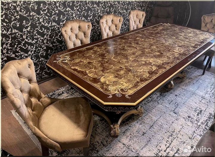 Стол обеденный овальный раздвижной