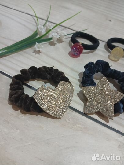 Резинки для волос бархатная