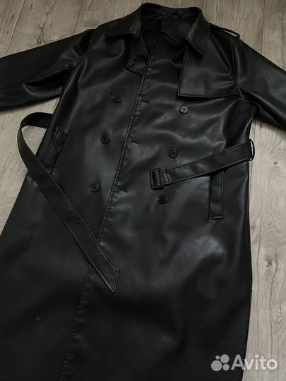 Кожаный тренч