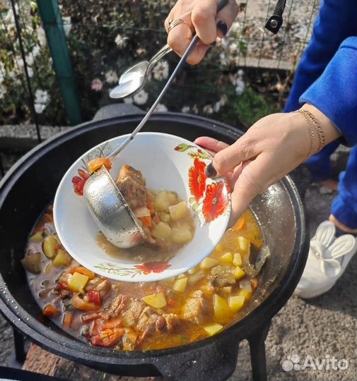 Казан чугунный 12 литров с треногой
