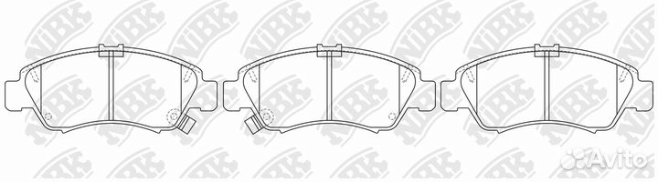 Колодки тормозные honda civic 1.3-1.6 91-01/jazz 1