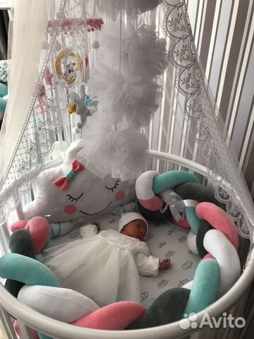 Бортик косичка в кроватку