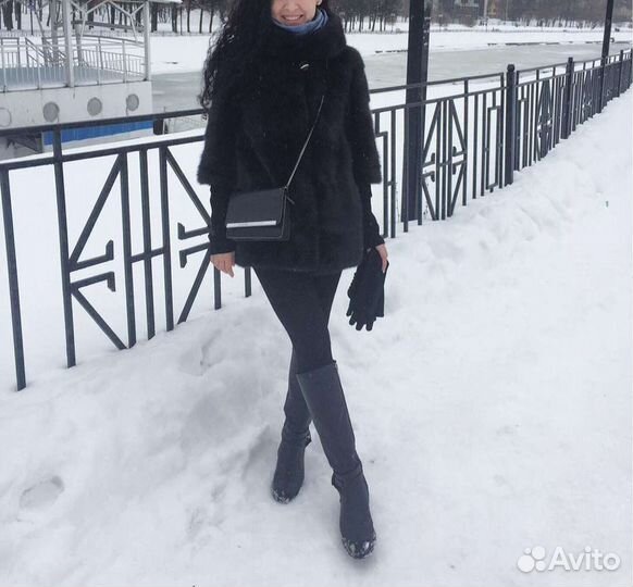 Шуба норковая с капюшоном