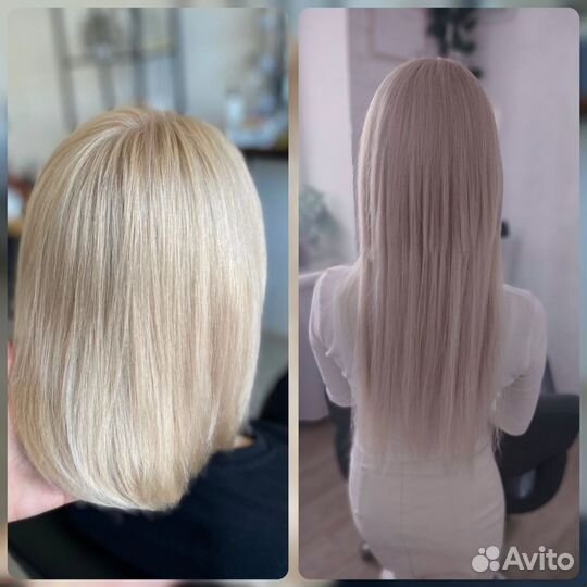 Наращивание волос. Капсульное, ленточное