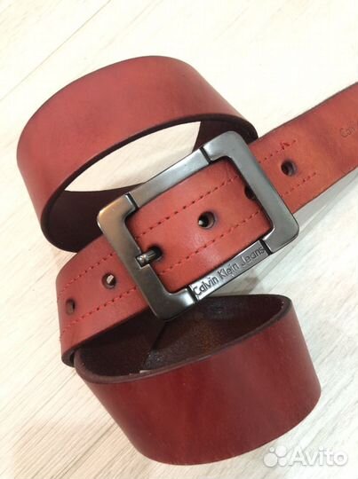Ремень мужской кожаный Ck