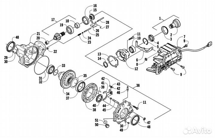 0502-514 Корпус переднего редуктора Arctic Cat