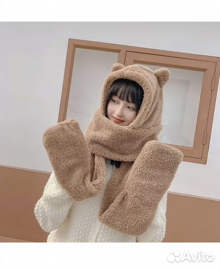 Шапкас ушками т варешками