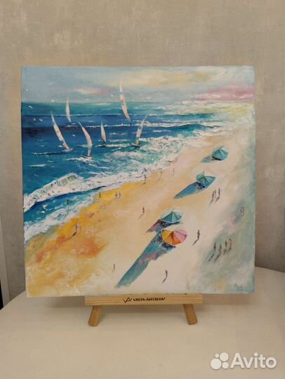 Картина маслом. Море. 40х40